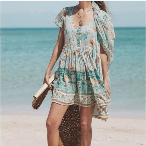 Spell Dresses & Skirts - Spell & Gypsy Collective Seashell Dress Seafoam